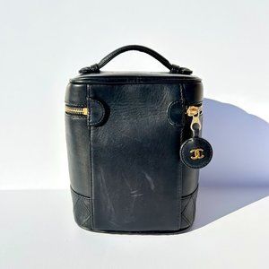 Chanel Black Vintage Vanity Bag